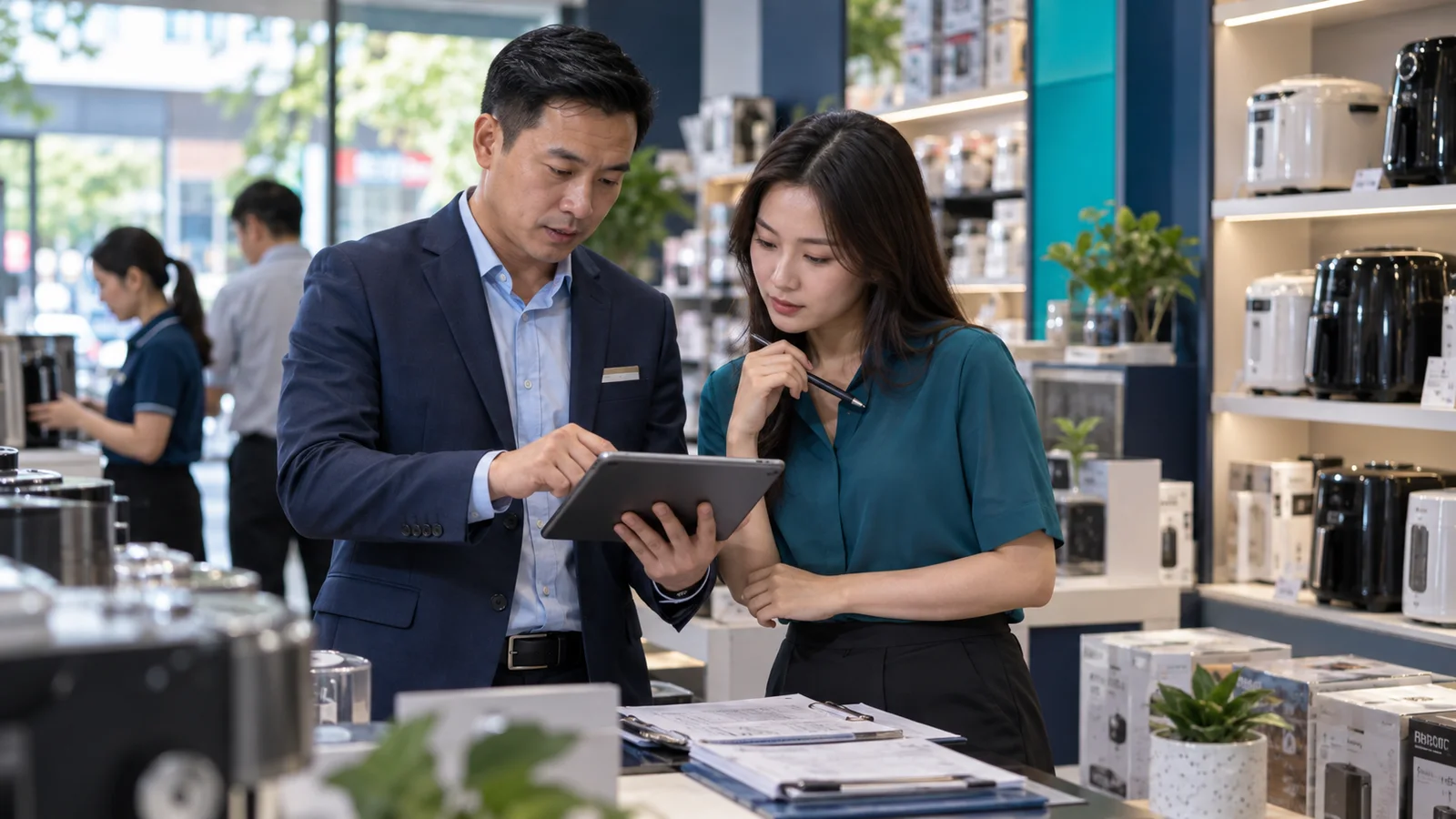 Nhân viên đối soát số khách và đơn hàng tăng thêm sau chiến dịch