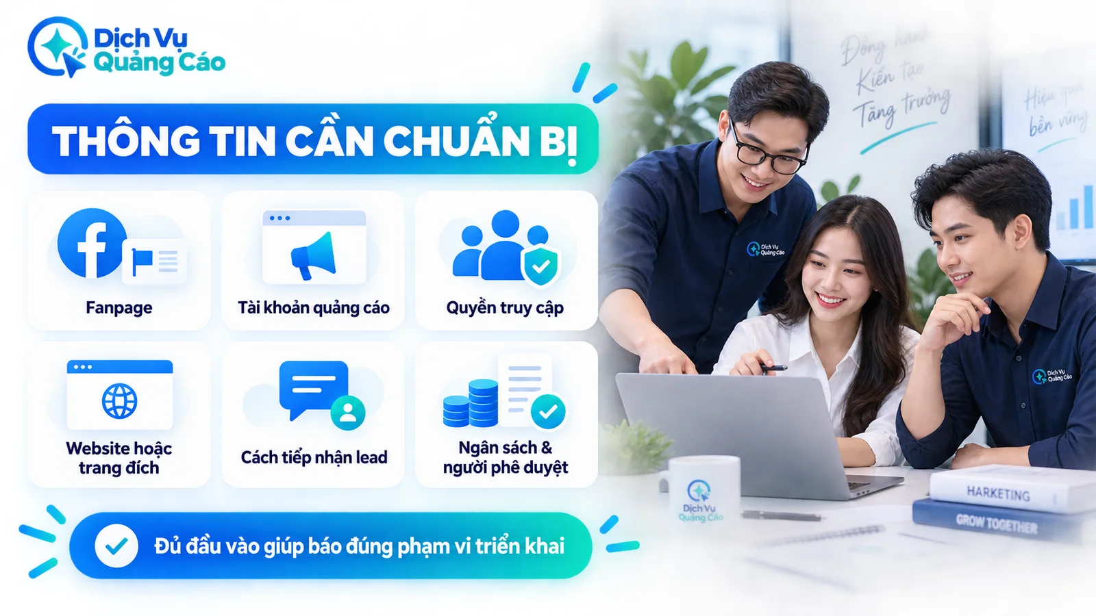 Thông tin và tài sản doanh nghiệp cần chuẩn bị trước khi triển khai Facebook Ads