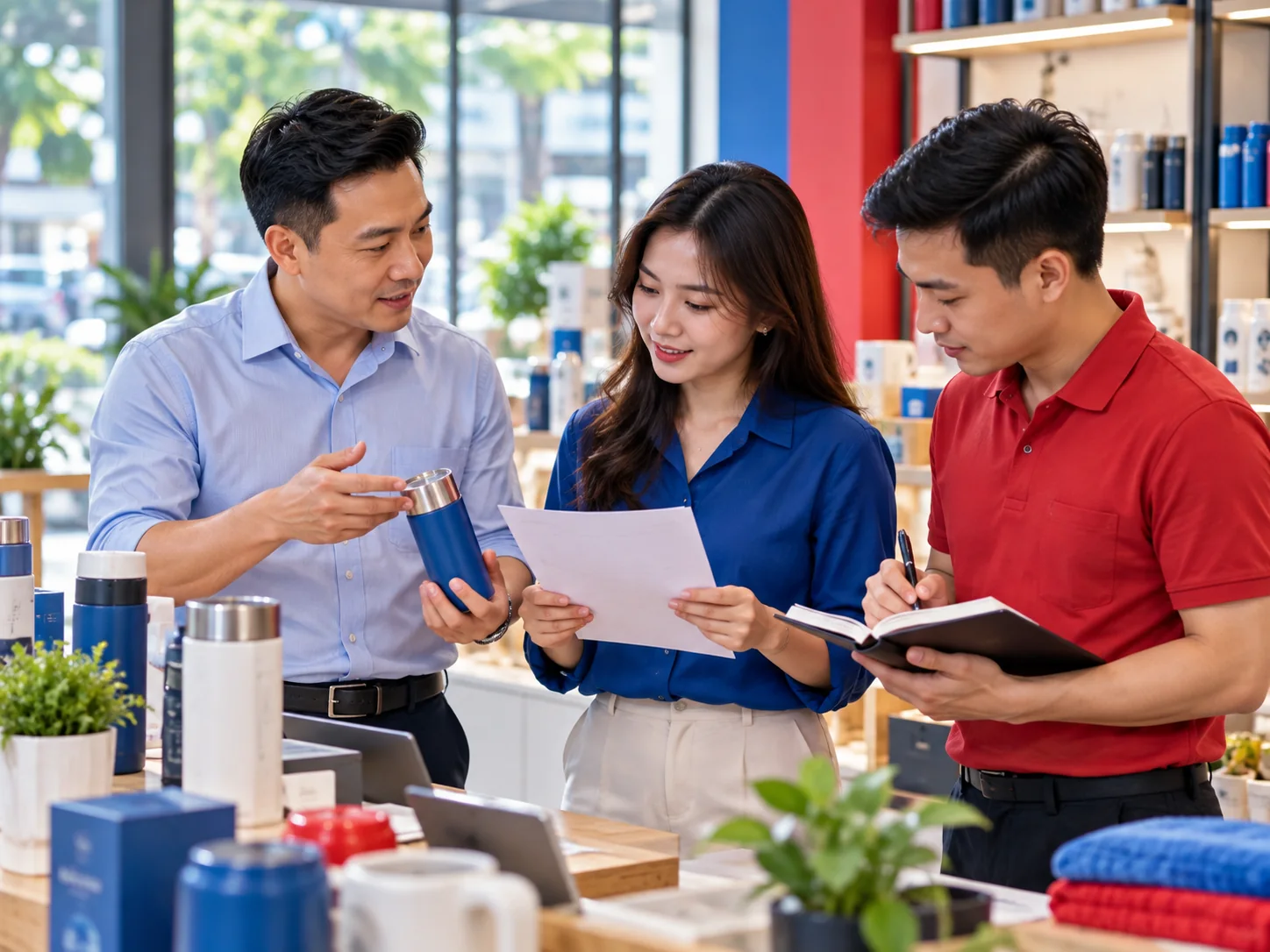 Chủ doanh nghiệp phân vai marketing và bán hàng tại điểm bán