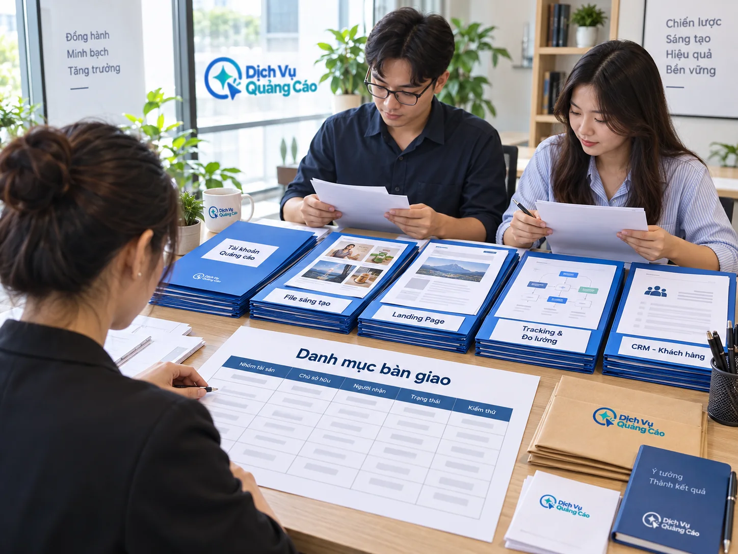 Danh mục tài sản quảng cáo được hai bên rà soát trước bàn giao