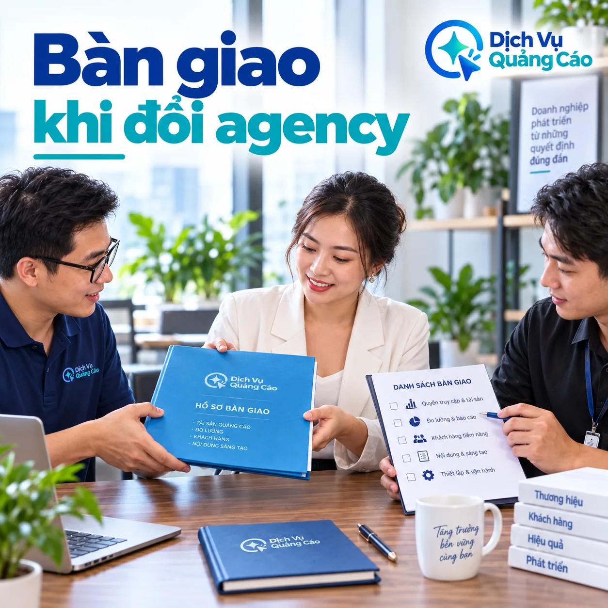 Doanh nghiệp phối hợp bàn giao hồ sơ và quyền vận hành khi đổi agency