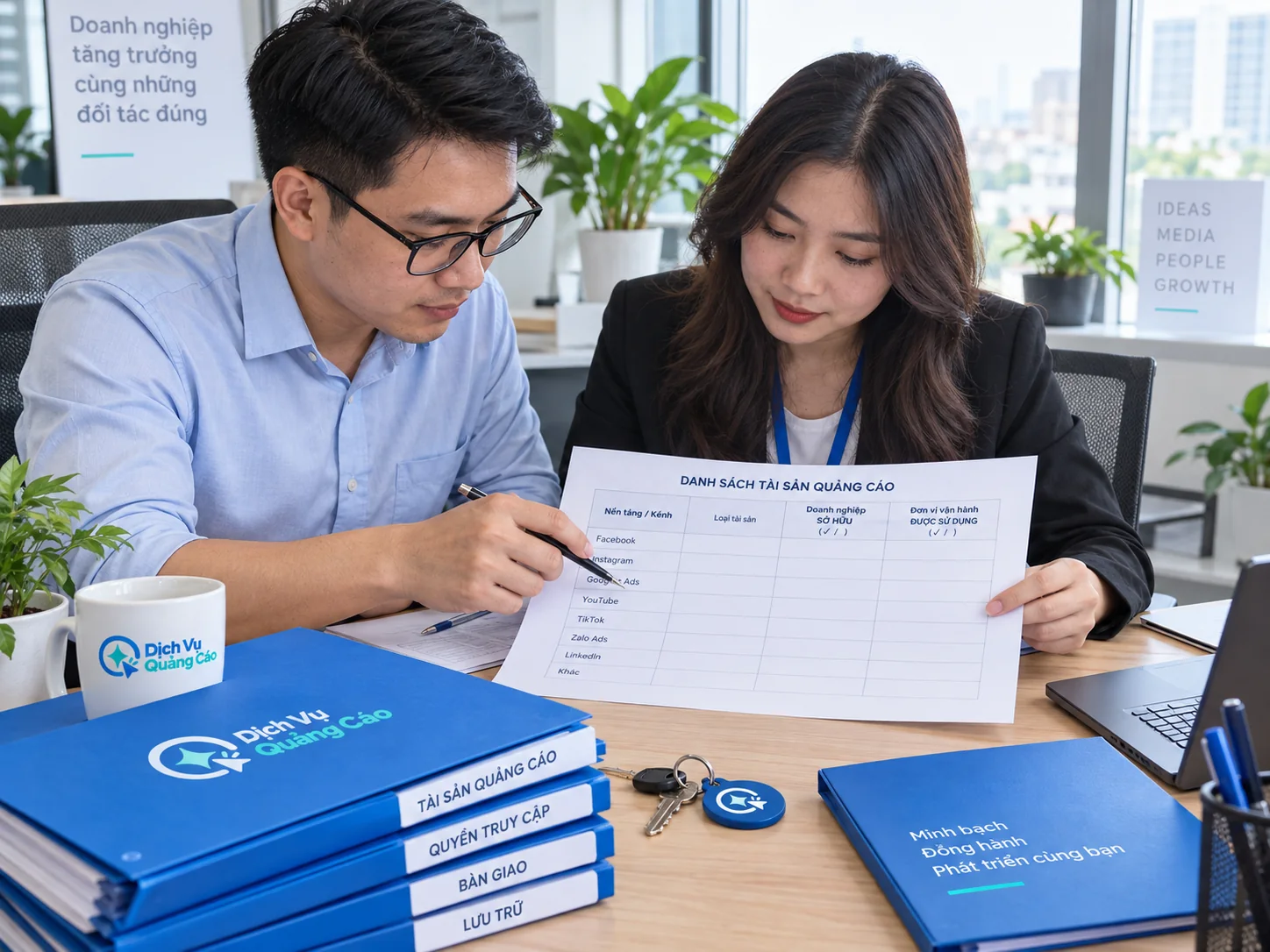 Kiểm danh sách tài sản quảng cáo để phân biệt chủ sở hữu và đơn vị được cấp quyền