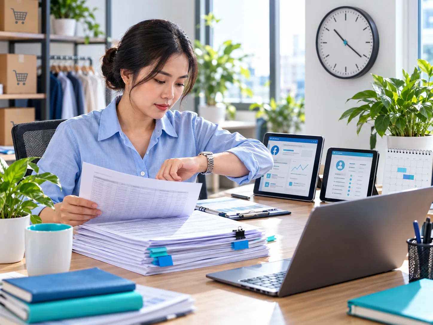 Nhóm marketing rà kỳ báo cáo và cách ghi nhận số liệu