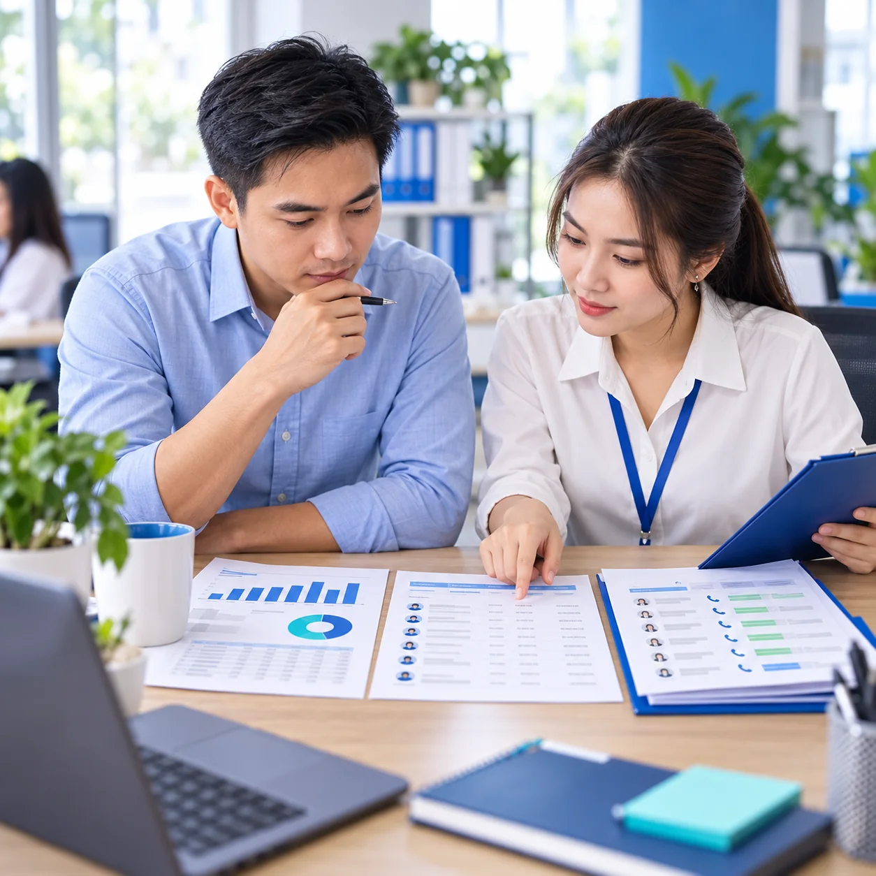 Nhân sự đối chiếu báo cáo quảng cáo, dữ liệu website và hồ sơ CRM