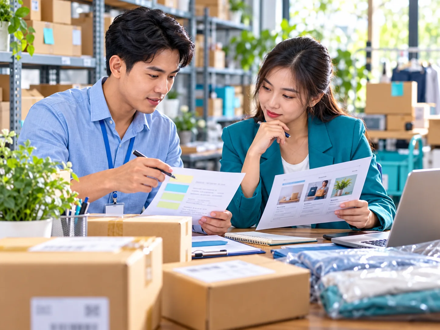 Sales và marketing xem yêu cầu khách cùng đơn hàng thực tế tại kho