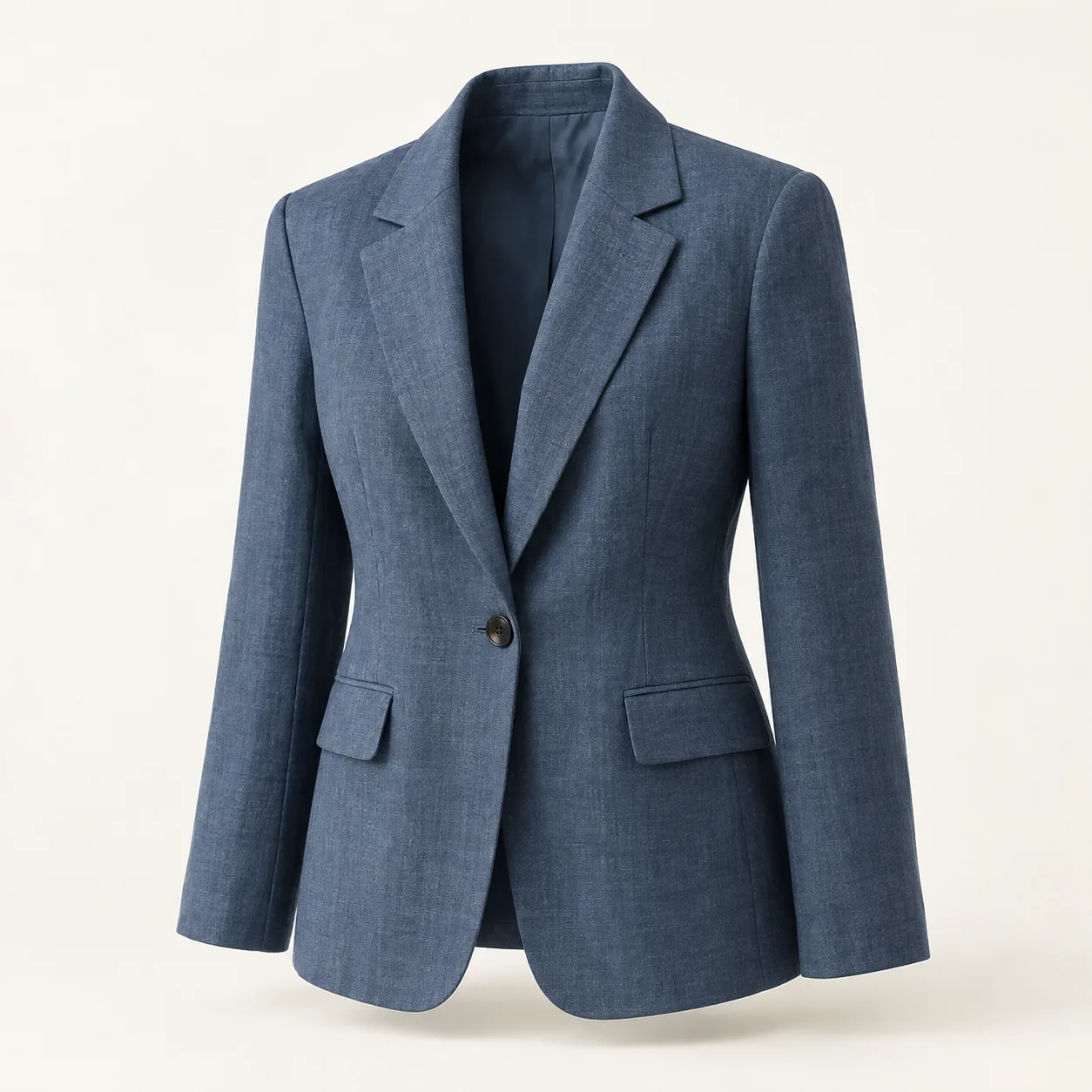 Áo blazer linen xanh trong thẻ thứ hai của mẫu carousel
