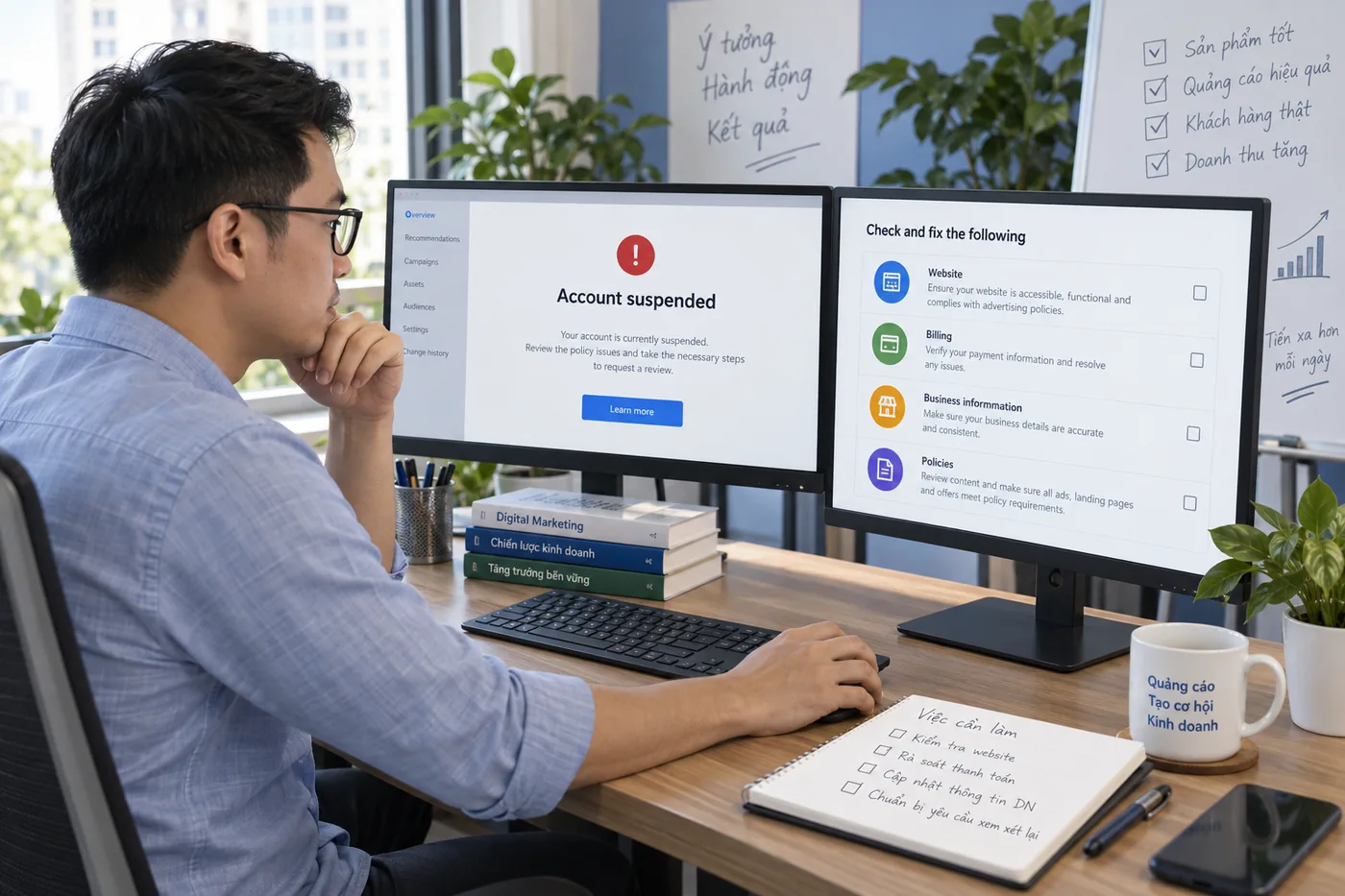 Chuyên viên phân loại cảnh báo tài khoản và rà website, billing, chính sách