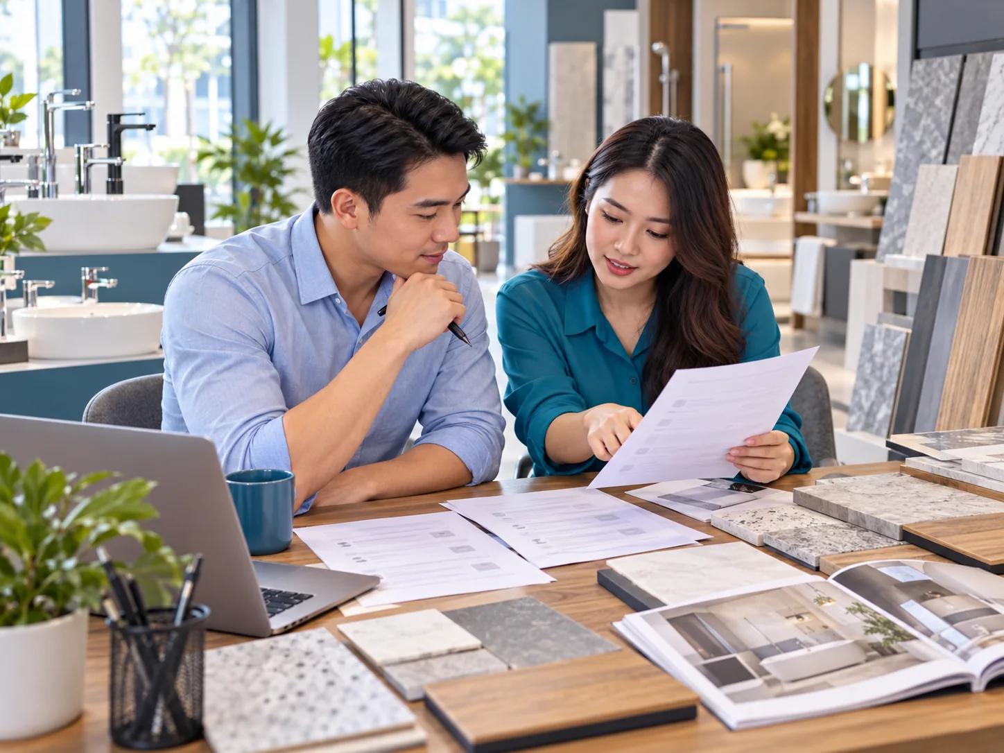 Marketing và bán hàng xem phản hồi khách bên cạnh sản phẩm thực tế
