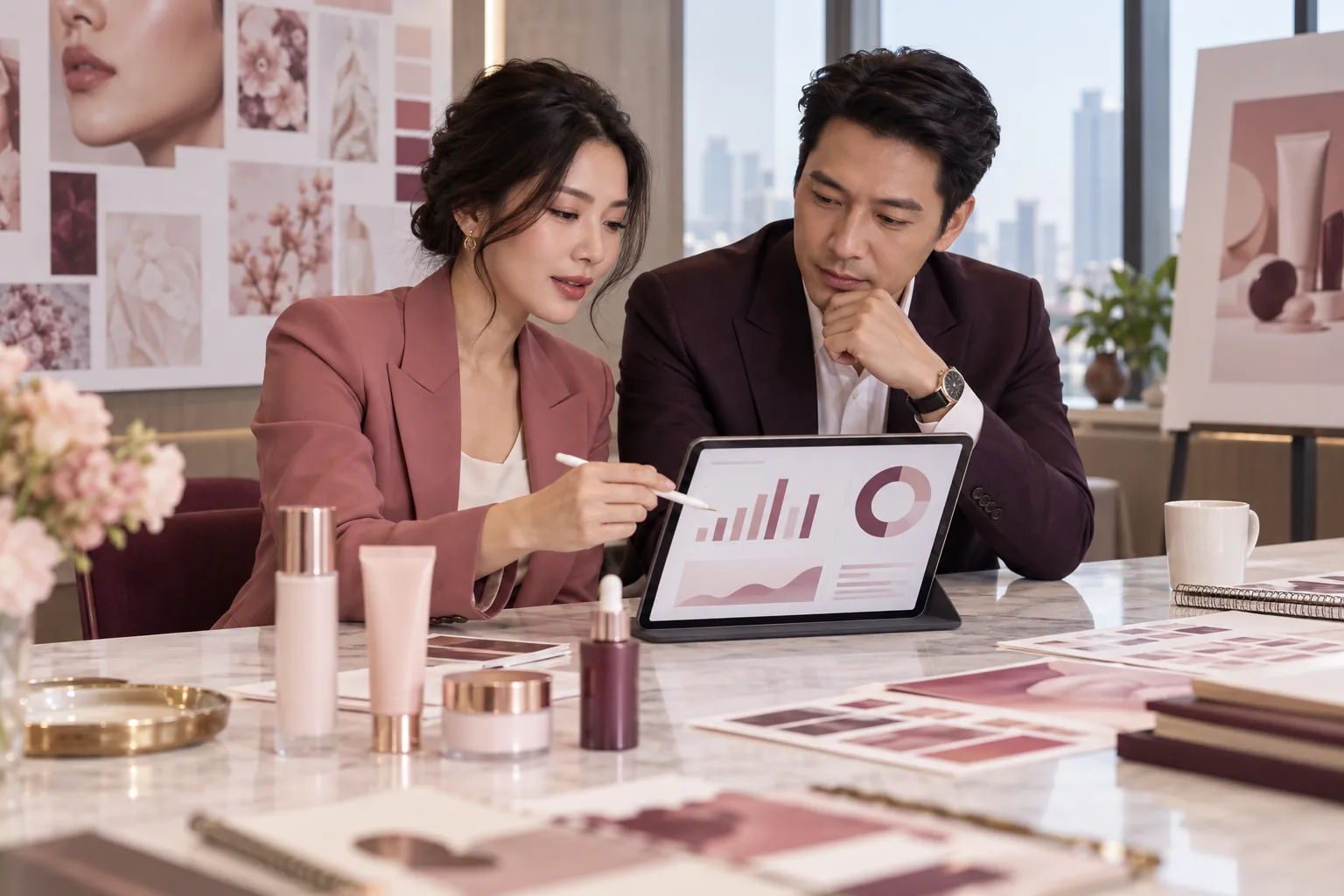 Thương hiệu và đội quảng cáo lập kế hoạch ngân sách mỹ phẩm