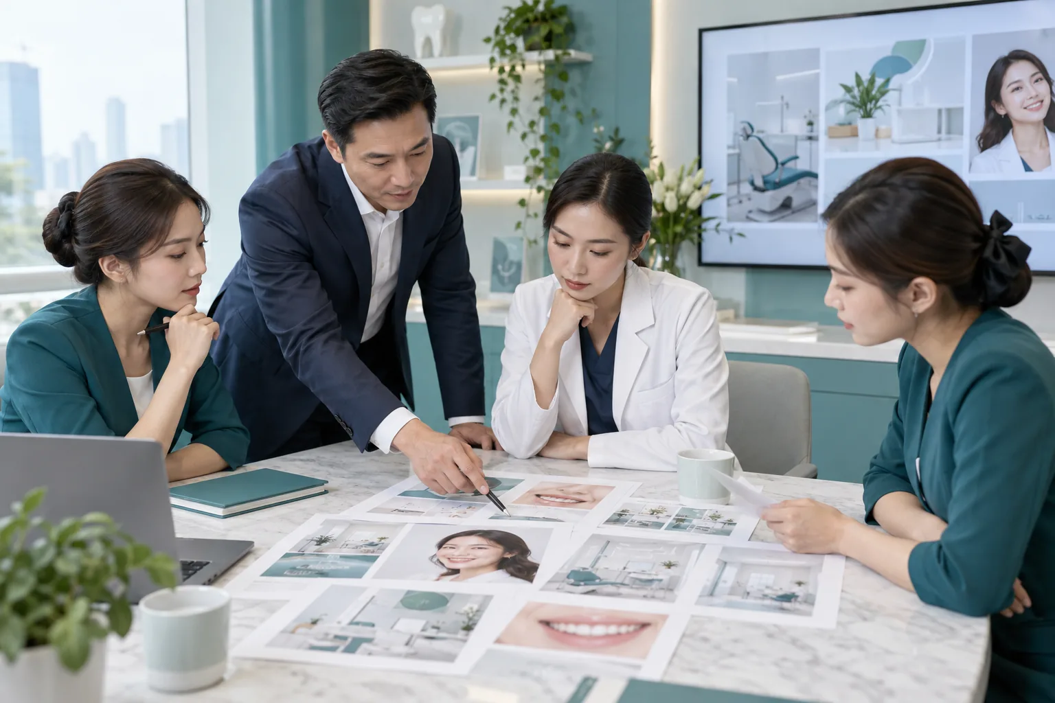 Nhóm phòng khám rà soát ảnh và nội dung trước khi quảng cáo