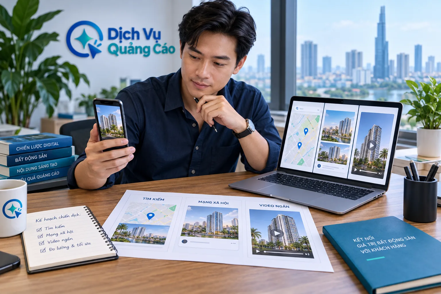 Chuyên viên lập kế hoạch tìm kiếm mạng xã hội và video bất động sản