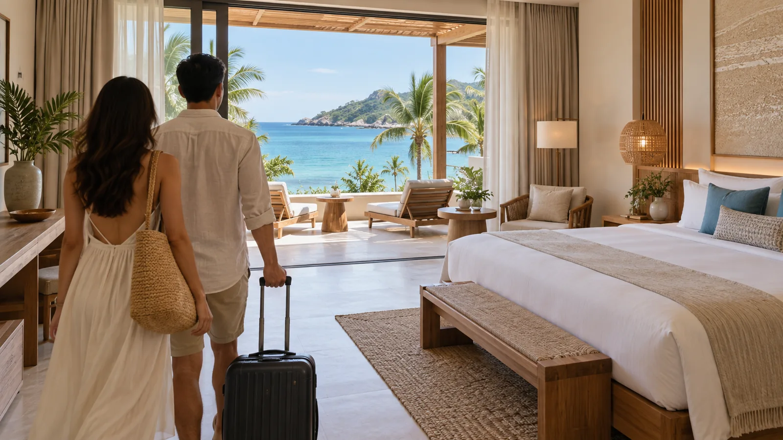 Phòng resort hướng biển minh họa tài sản hình cho Google Hotel Ads
