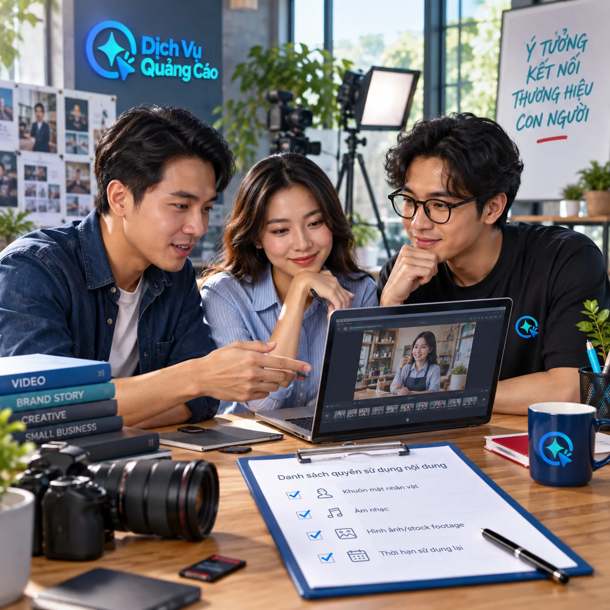 Chủ thương hiệu và nhóm sản xuất video rà danh sách quyền với gương mặt, âm nhạc và hình ảnh
