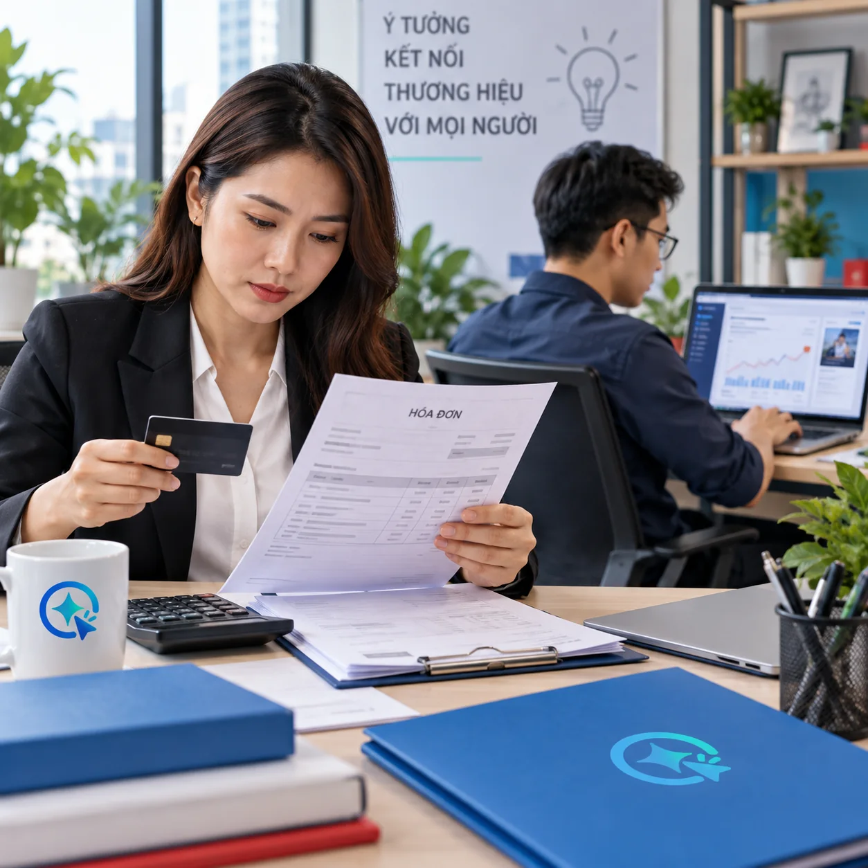 Người làm tài chính rà hóa đơn và phương thức trả cho quảng cáo