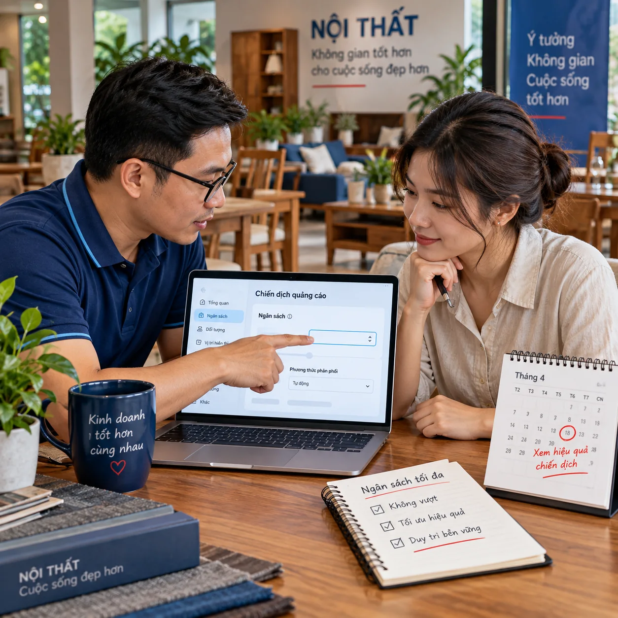 Nhóm marketing rà từng bước tăng ngân sách cùng một kỳ đánh giá