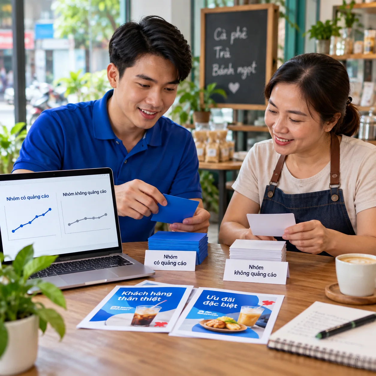 Nhóm vận hành chia thẻ khách thành nhóm có quảng cáo và nhóm đối chứng để so kết quả