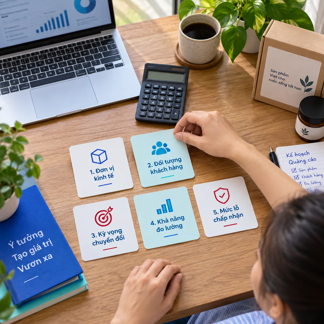 Thẻ về đơn vị kinh tế, khách hàng, chuyển đổi, đo lường và mức lỗ chấp nhận trên bàn