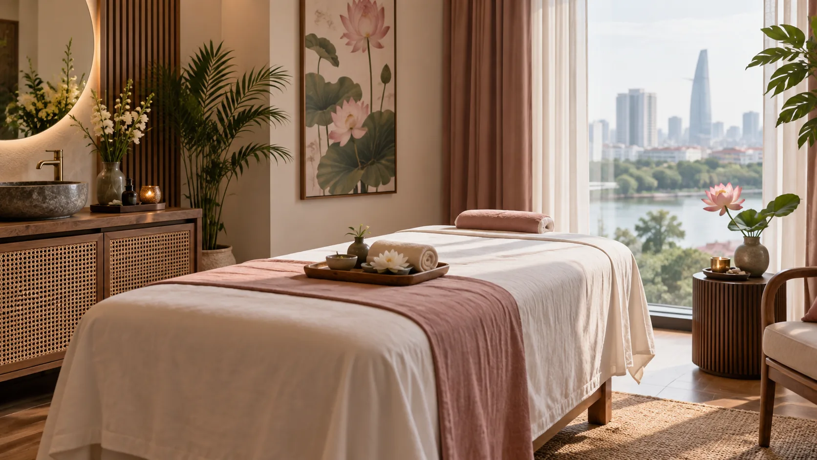 Phòng spa yên tĩnh minh họa định dạng quảng cáo Google
