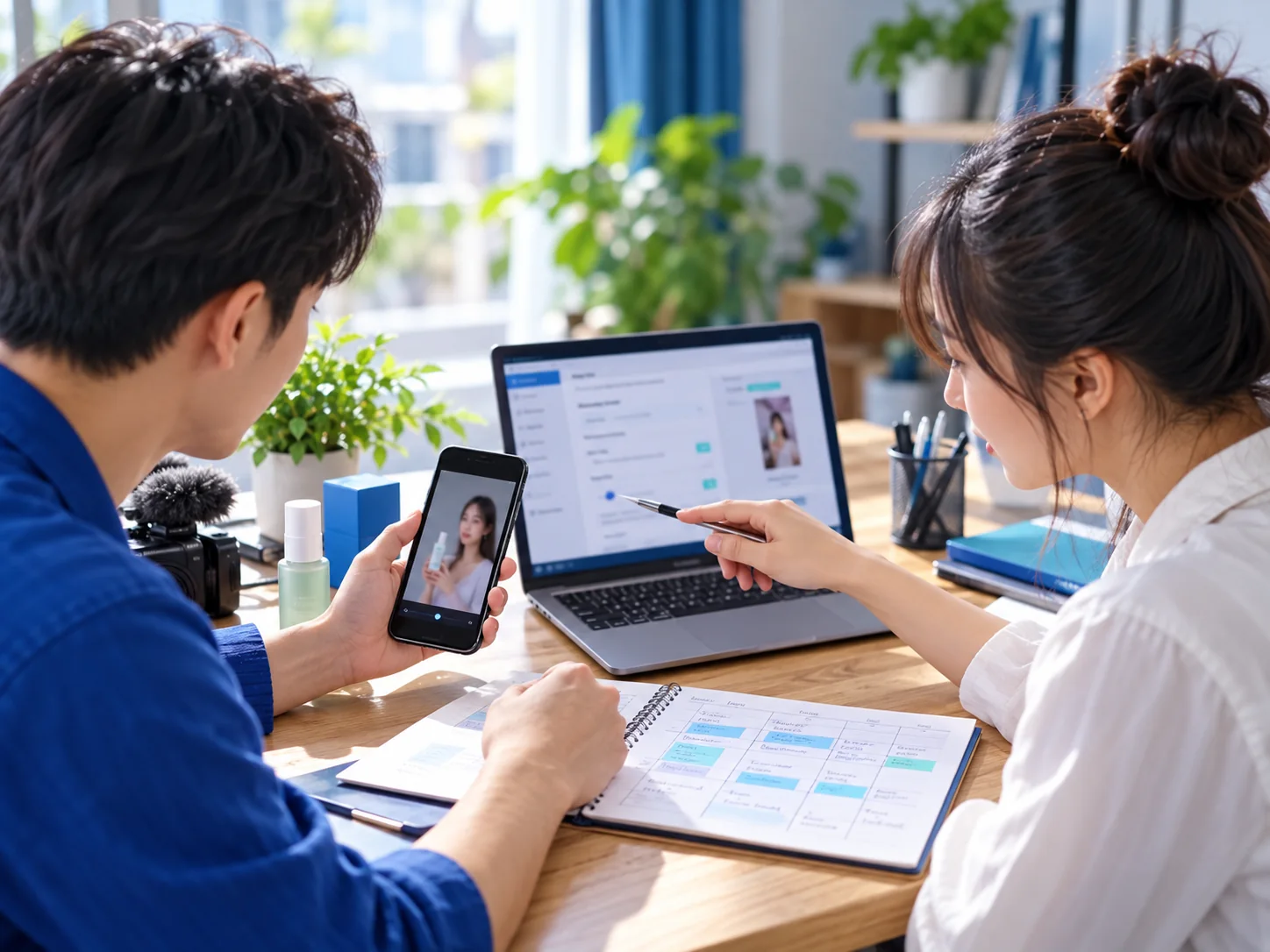 Người vận hành xem video, lịch nội dung và thiết lập chiến dịch TikTok Ads