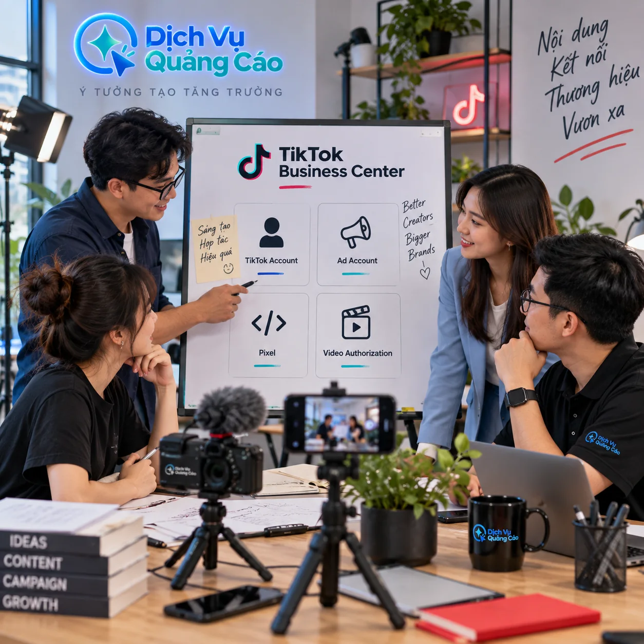 Đội kinh doanh, agency và người làm video kiểm các tài sản TikTok cần phối hợp