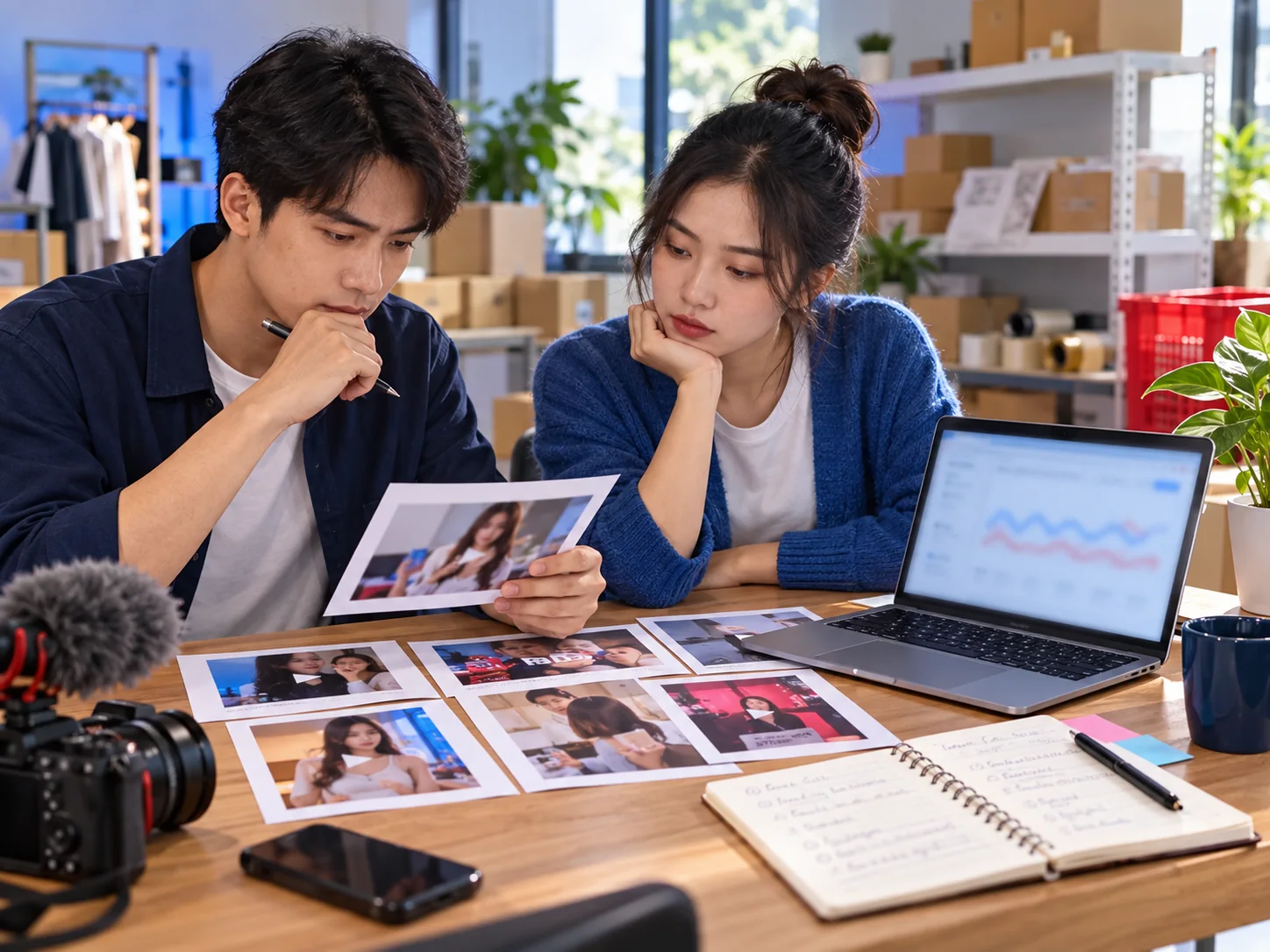 Nhân sự xem khung hình video cùng xu hướng kết quả để đánh giá mỏi nội dung