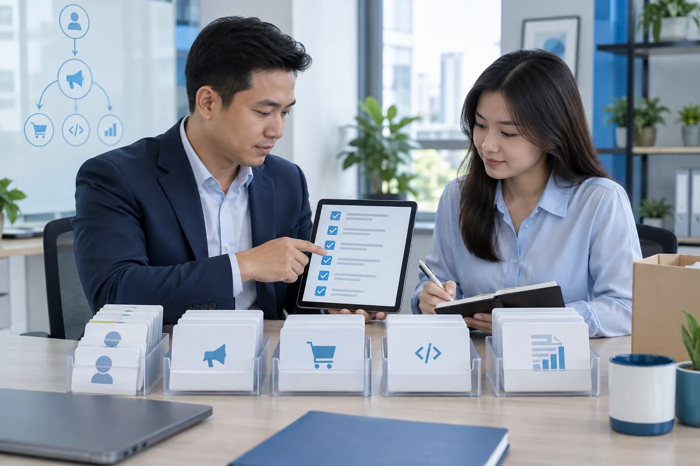 Đại diện hai bên rà từng quyền tài khoản, Shop, Pixel và đối soát khi bàn giao