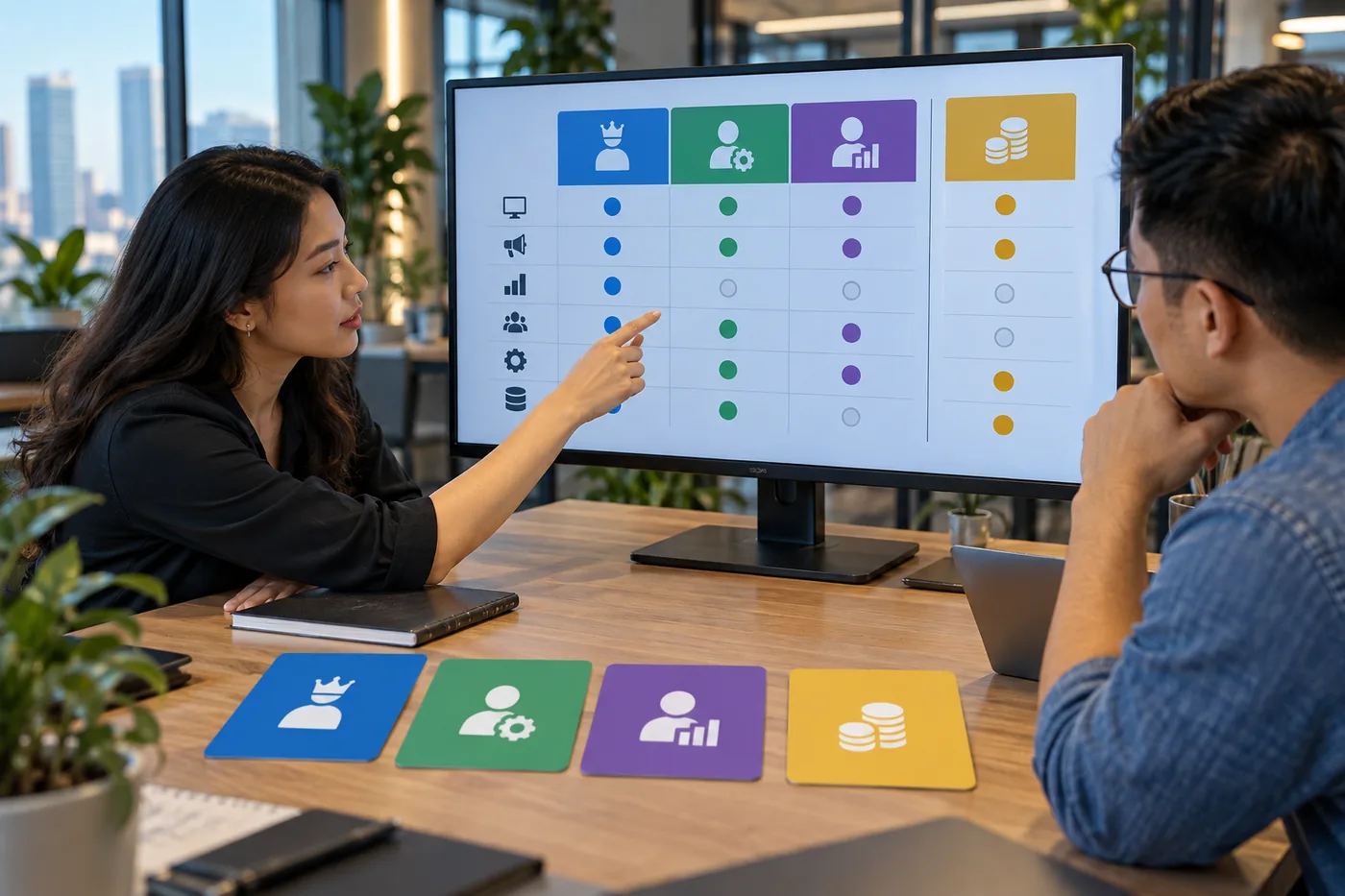 Chuyên viên rà ma trận quyền Admin, Operator, Analyst và Finance