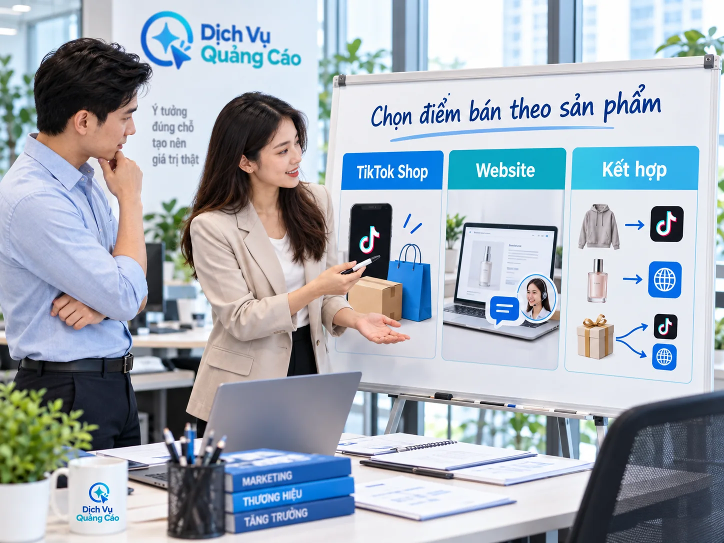 Ba hướng chọn điểm bán: TikTok Shop, website hoặc kết hợp theo sản phẩm