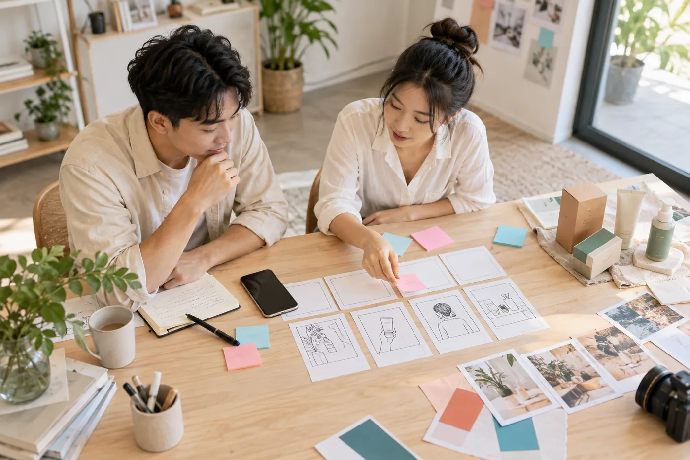 Nhóm xây dựng storyboard và các biến thể quảng cáo TikTok