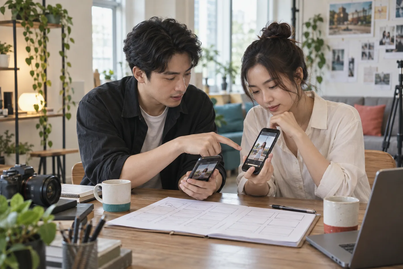 Nhóm kiểm tra video dọc trên điện thoại trước khi quảng cáo