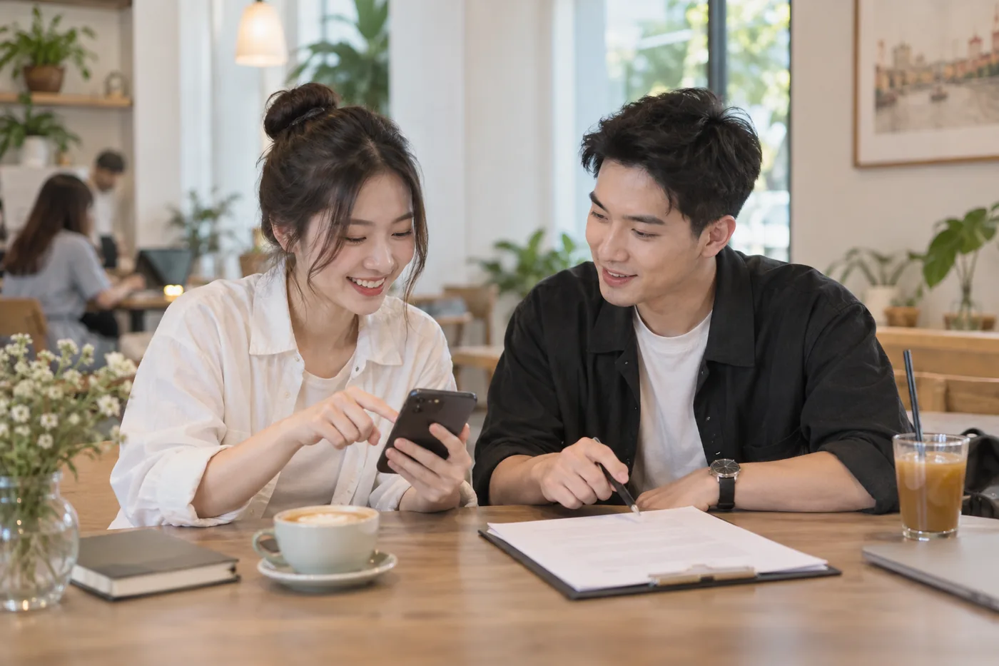 Creator và đại diện thương hiệu trao đổi quyền sử dụng video cho quảng cáo